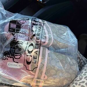 Coach Pink and Gray Patterned Footwear